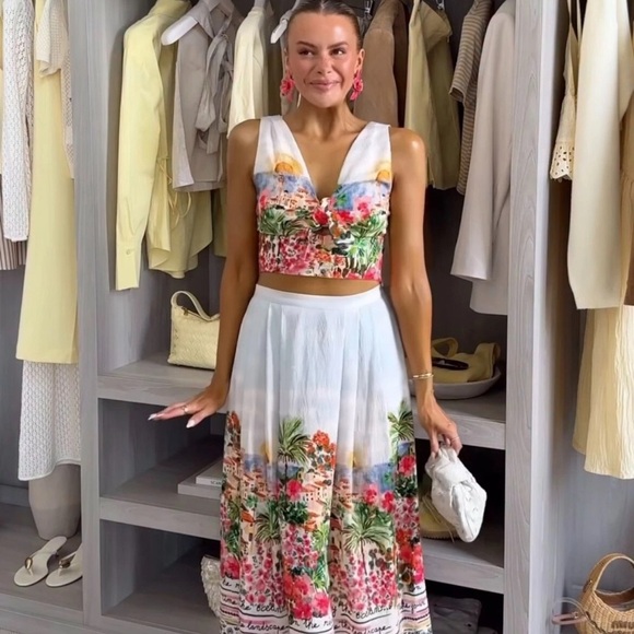 ZARA PRINTED KNOT TOP - Picture 3 of 15